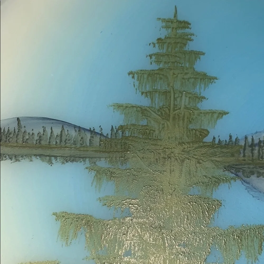 FENTON Art Glass D. Fredrick Mountain Reflections